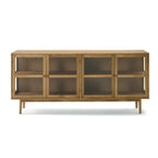 Svendborg Sideboard mit 4 Glastüren - 180 cm breit - Wildeiche Natur - FURNHOUSE