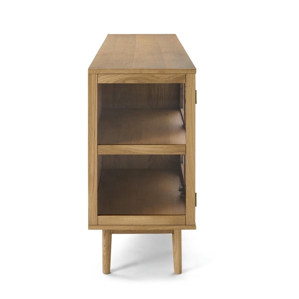 Svendborg Sideboard mit 4 Glastüren - 180 cm breit - Wildeiche Natur - FURNHOUSE