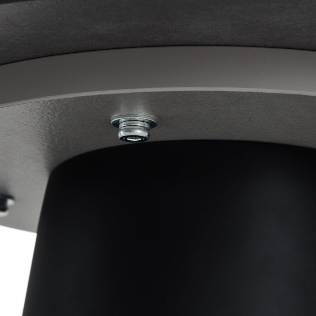 Couchtisch Rund ø45 cm - Marmoroptik Dunkelgrau - FURNHOUSE