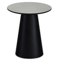 Couchtisch Rund ø45 cm - Marmoroptik Hellgrau - FURNHOUSE