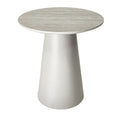 Couchtisch Rund ø45 cm - Travertine-Optik Grau - FURNHOUSE