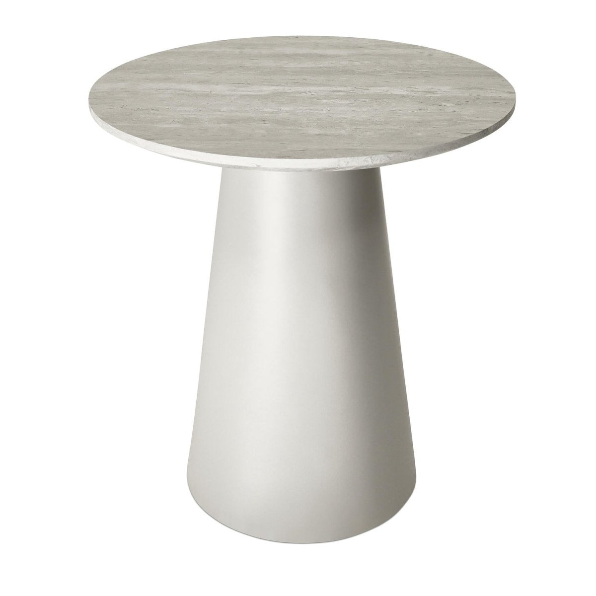 Tango Couchtisch Rund ø45 cm - Travertine-Optik Grau - FURNHOUSE