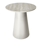 Tango Couchtisch Rund ø45 cm - Travertine-Optik Grau - FURNHOUSE