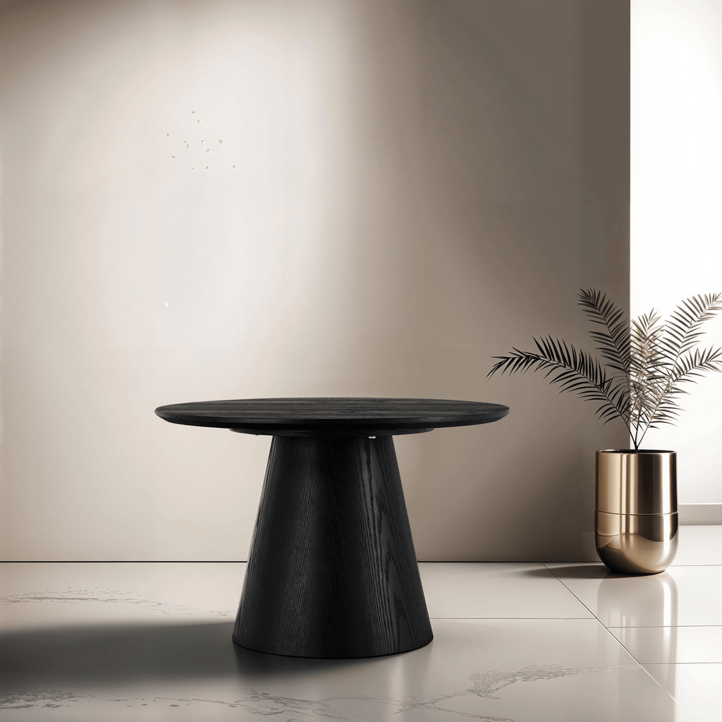 Tango Couchtisch Rund ø60 cm - Eiche Schwarz - FURNHOUSE