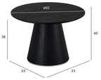 Tango Couchtisch Rund ø60 cm - Eiche Schwarz - FURNHOUSE
