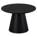 Couchtisch Rund ø60 cm - Eiche Schwarz - FURNHOUSE