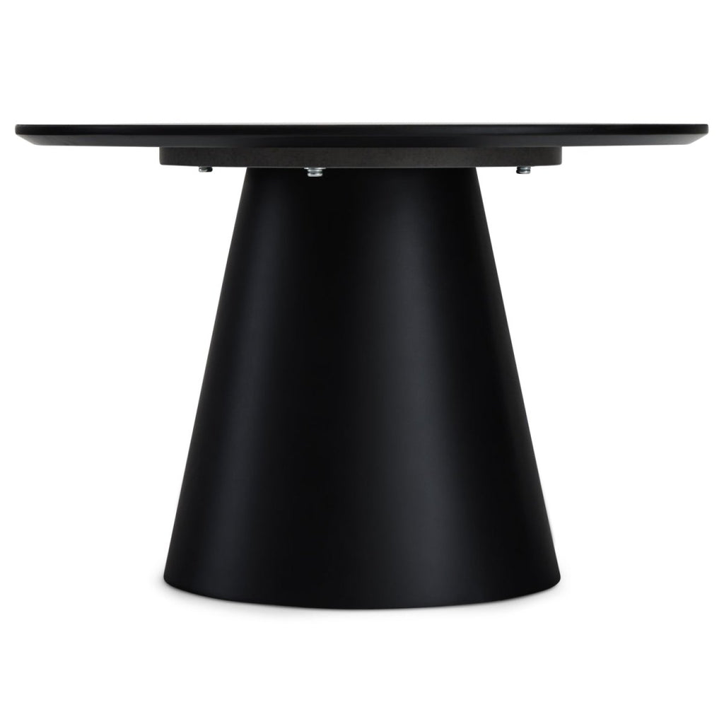 Tango Couchtisch Rund ø60 cm - Marmoroptik Dunkelgrau - FURNHOUSE