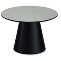 Couchtisch Rund ø60 cm - Marmoroptik Hellgrau - FURNHOUSE