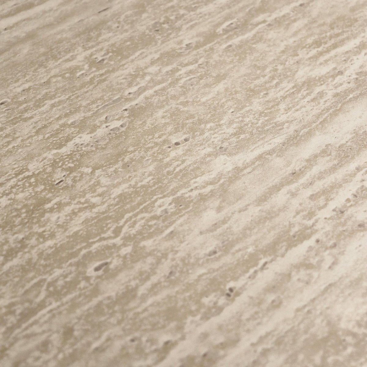 Tango Couchtisch Rund ø60 cm - Travertine-Optik Beige - FURNHOUSE