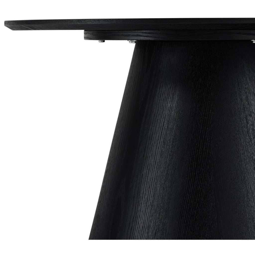 Tango Couchtisch Rund ø80 cm - Eiche Schwarz - FURNHOUSE