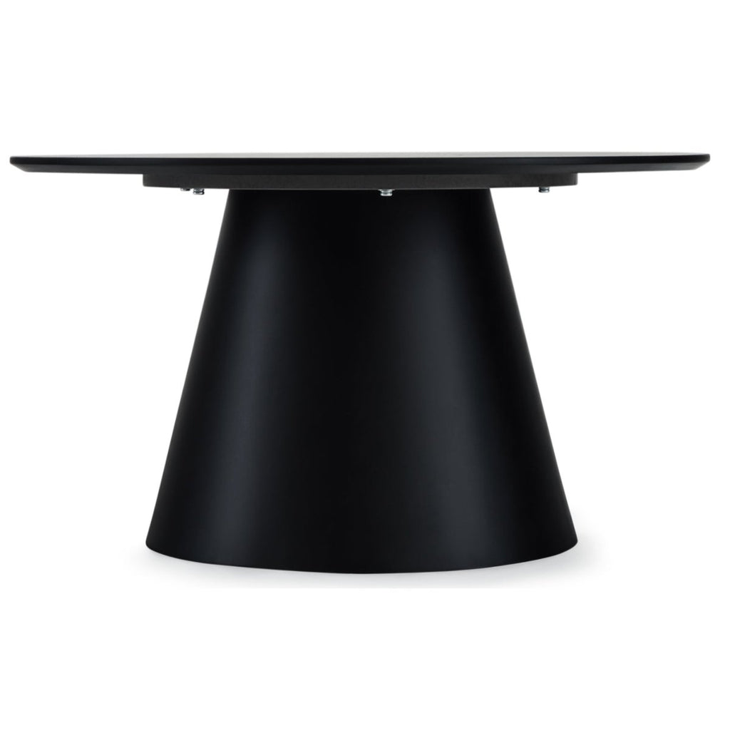 Tango Couchtisch Rund ø80 cm - Marmoroptik Dunkelgrau - FURNHOUSE