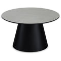 Couchtisch Rund ø80 cm - Marmoroptik Hellgrau - FURNHOUSE