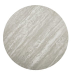 Tango Couchtisch Rund ø80 cm - Travertine-Optik Grau - FURNHOUSE