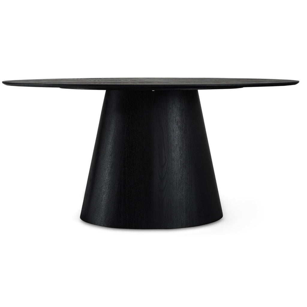 Tango Ovaler Esstisch 160x90 cm - Eiche Schwarz - FURNHOUSE