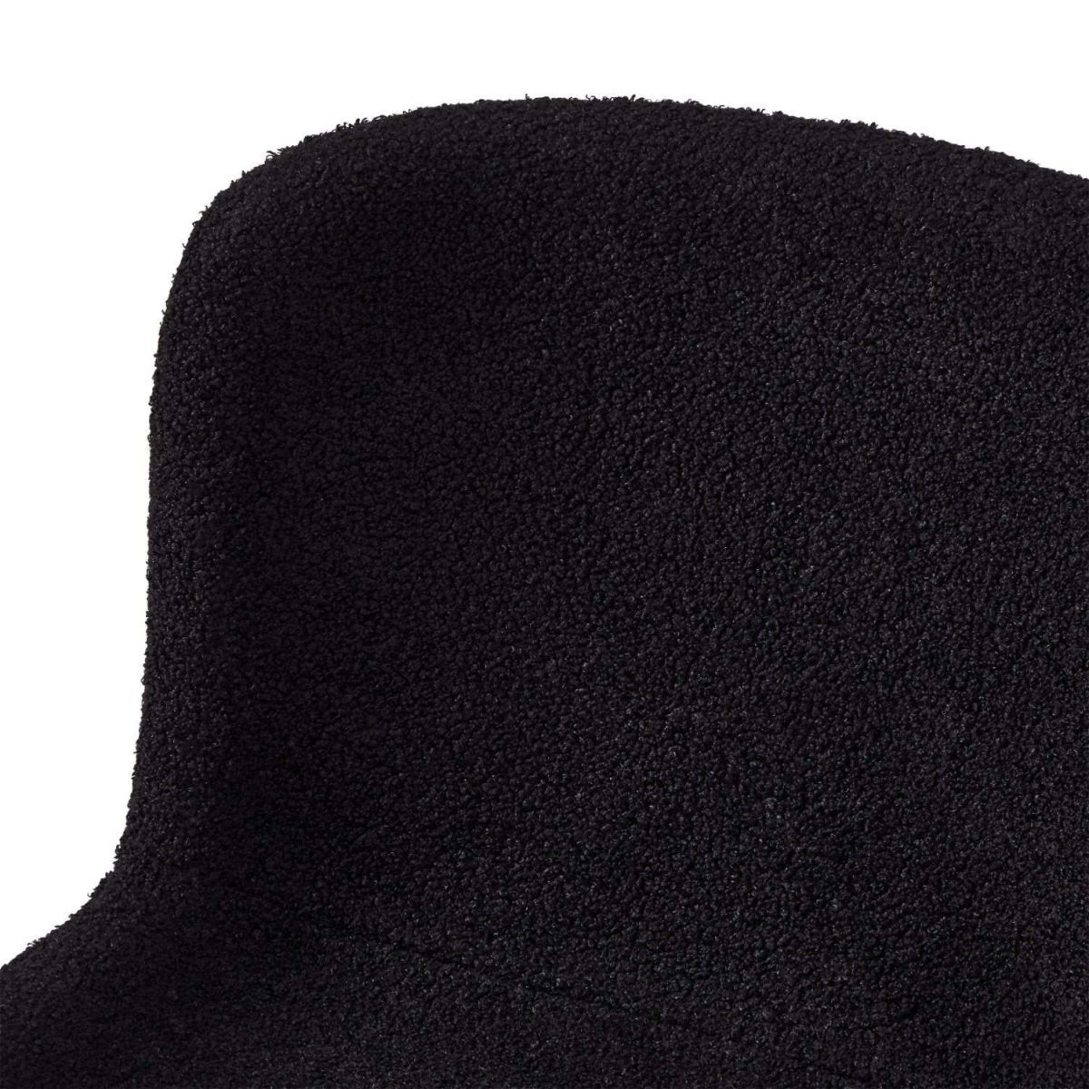 Teddy Esszimmerstühle 2er Set - Bouclé-Stoff Schwarz - FURNHOUSE