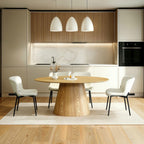 Teddy Esszimmerstühle 2er Set - Bouclé-Stoff Weiß - FURNHOUSE