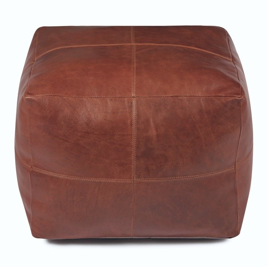 Tenna Pouf 50x50x45 cm - Braun - FURNHOUSE