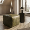 Tenna Pouf 50x50x45 cm - Olivgrün - FURNHOUSE
