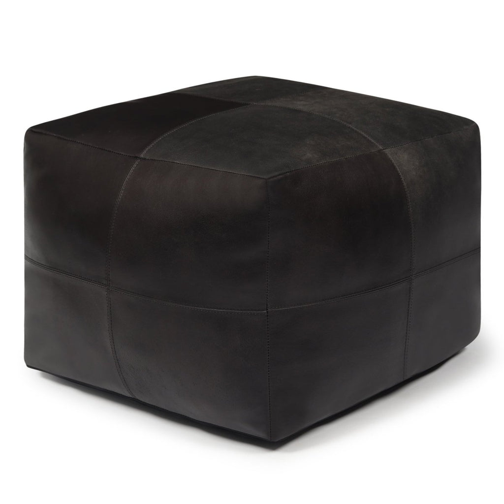 Tenna Pouf 50x50x45 cm - Schwarz - FURNHOUSE