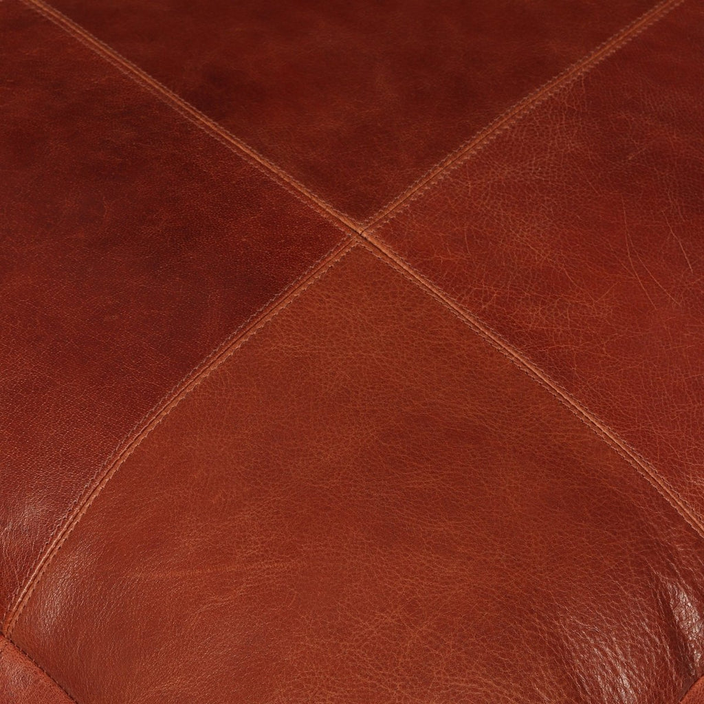 Tenna Pouf 60x60x45 cm - Braun - FURNHOUSE