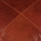 Pouf Tenna 60 × 60 × 45 cm - Echtleder Braun - FURNHOUSE