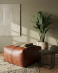 Tenna Pouf 60x60x45 cm - Braun - FURNHOUSE