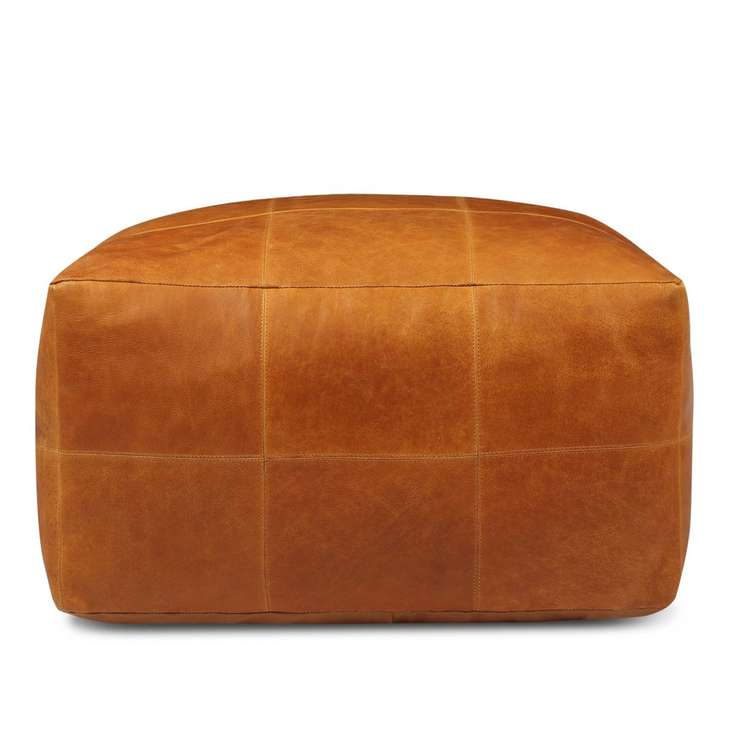 Tenna Pouf 60x60x45 cm - Cognacbraun - FURNHOUSE