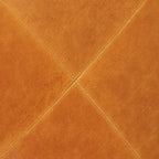 Pouf Tenna 60 × 60 × 45 cm - Echtleder Cognacbraun - FURNHOUSE