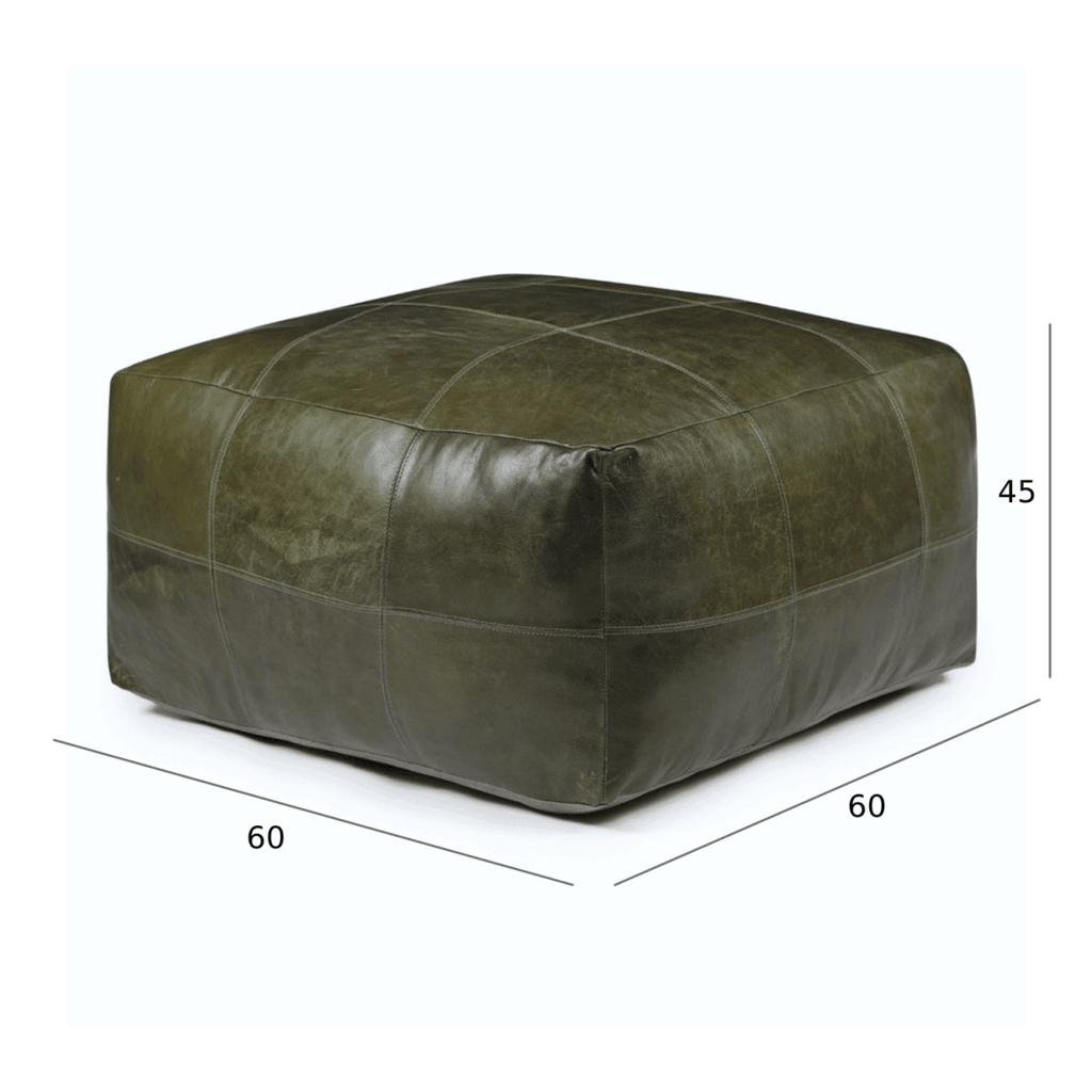 Tenna Pouf 60x60x45 cm - Olivgrün - FURNHOUSE