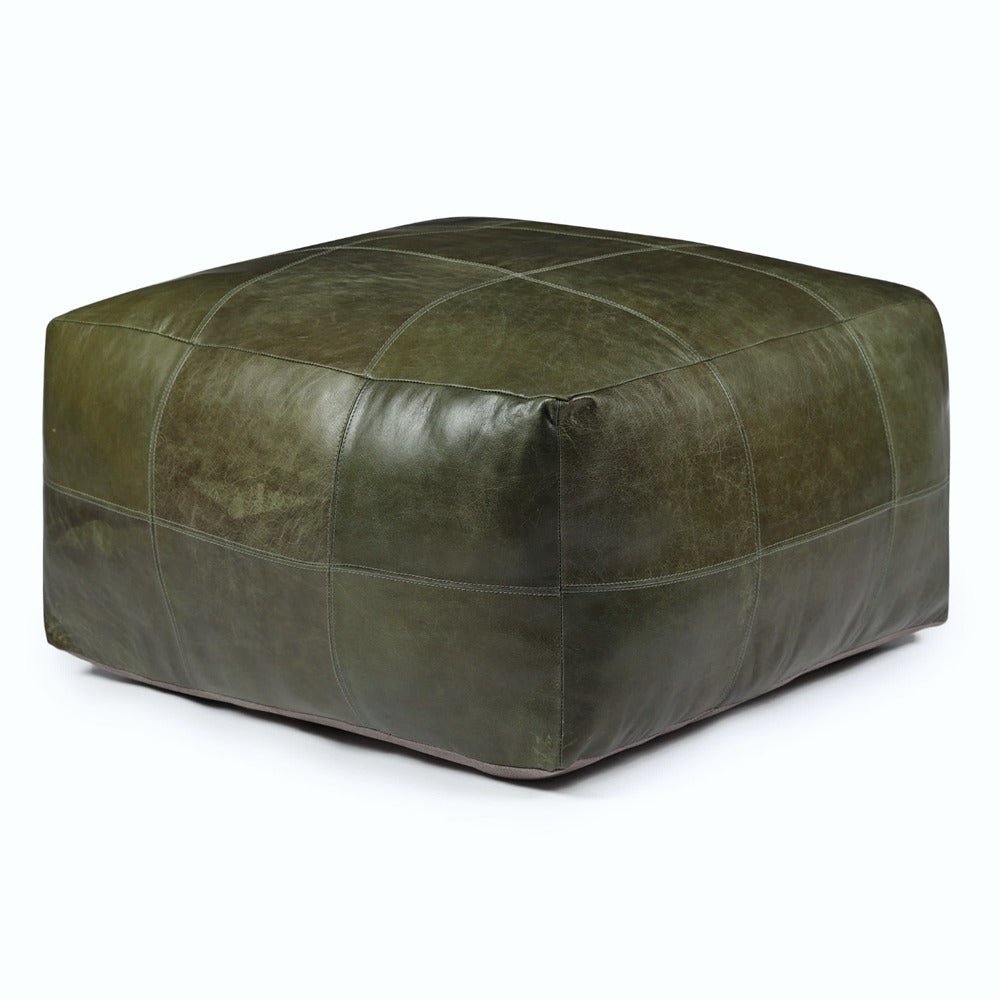 Tenna Pouf 60x60x45 cm - Olivgrün - FURNHOUSE