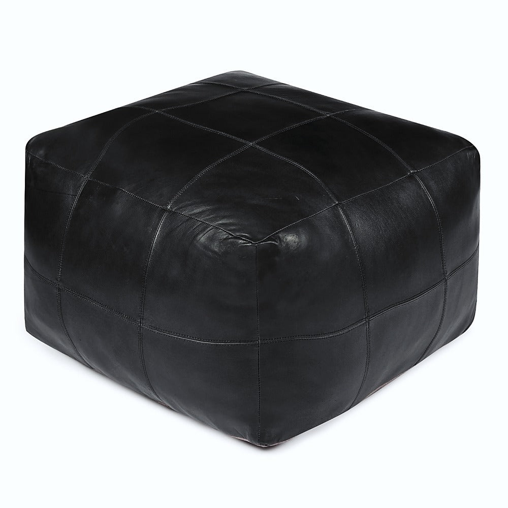 Tenna Pouf 60x60x45 cm - Schwarz - FURNHOUSE
