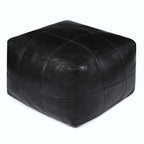 Pouf Tenna 60 x 60 cm Schwarz von vorne