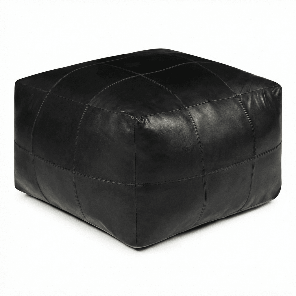 Tenna Pouf 60x60x45 cm - Schwarz - FURNHOUSE