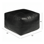 Maße Pouf Tenna 60 x 60 cm Schwarz: 60 x 60 x 45 cm (B x T x H)