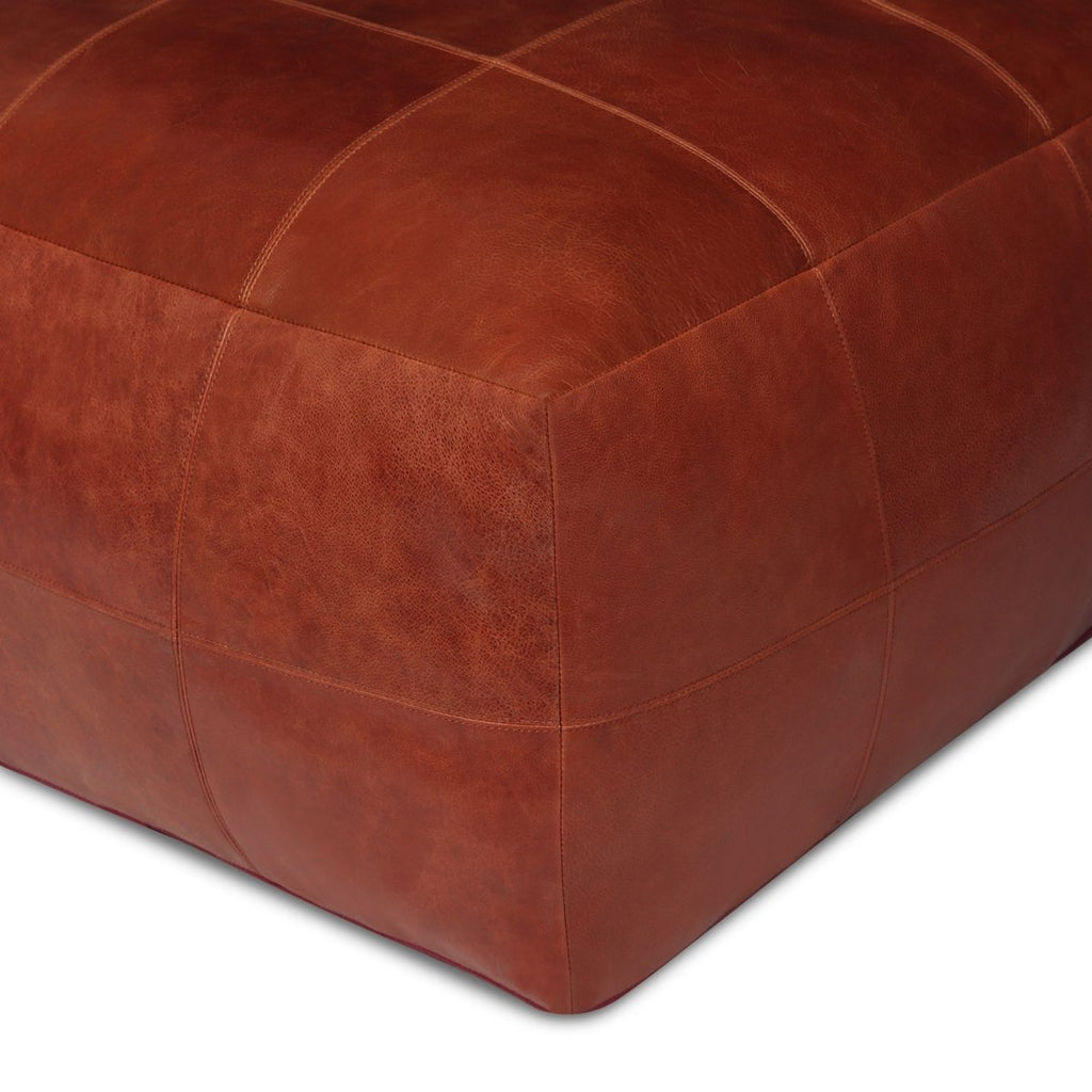 Tenna Pouf 75x75x45 cm - Braun - FURNHOUSE
