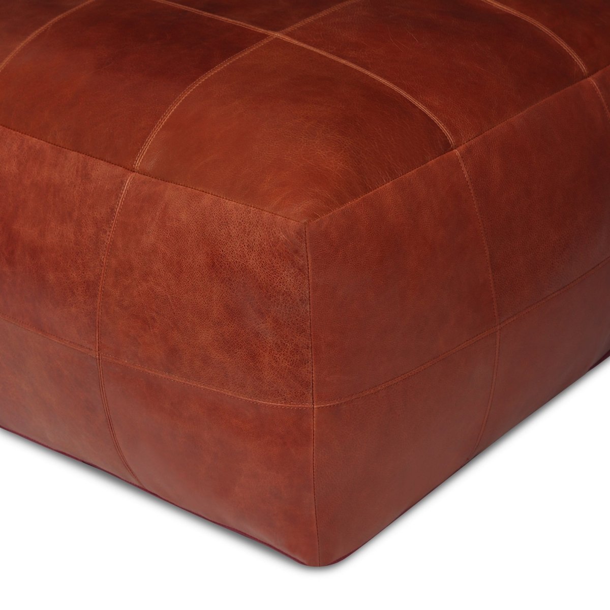 Tenna Pouf 75x75x45 cm - Braun - FURNHOUSE