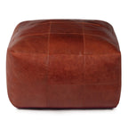 Pouf Tenna 75 x 75 cm Braun von vorne
