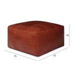 Maße Pouf Tenna 75 x 75 cm Braun: 75 x 75 x 45 cm (B x T x H)