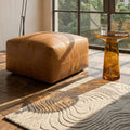 Tenna Pouf 75x75x45 cm - Cognacbraun - FURNHOUSE