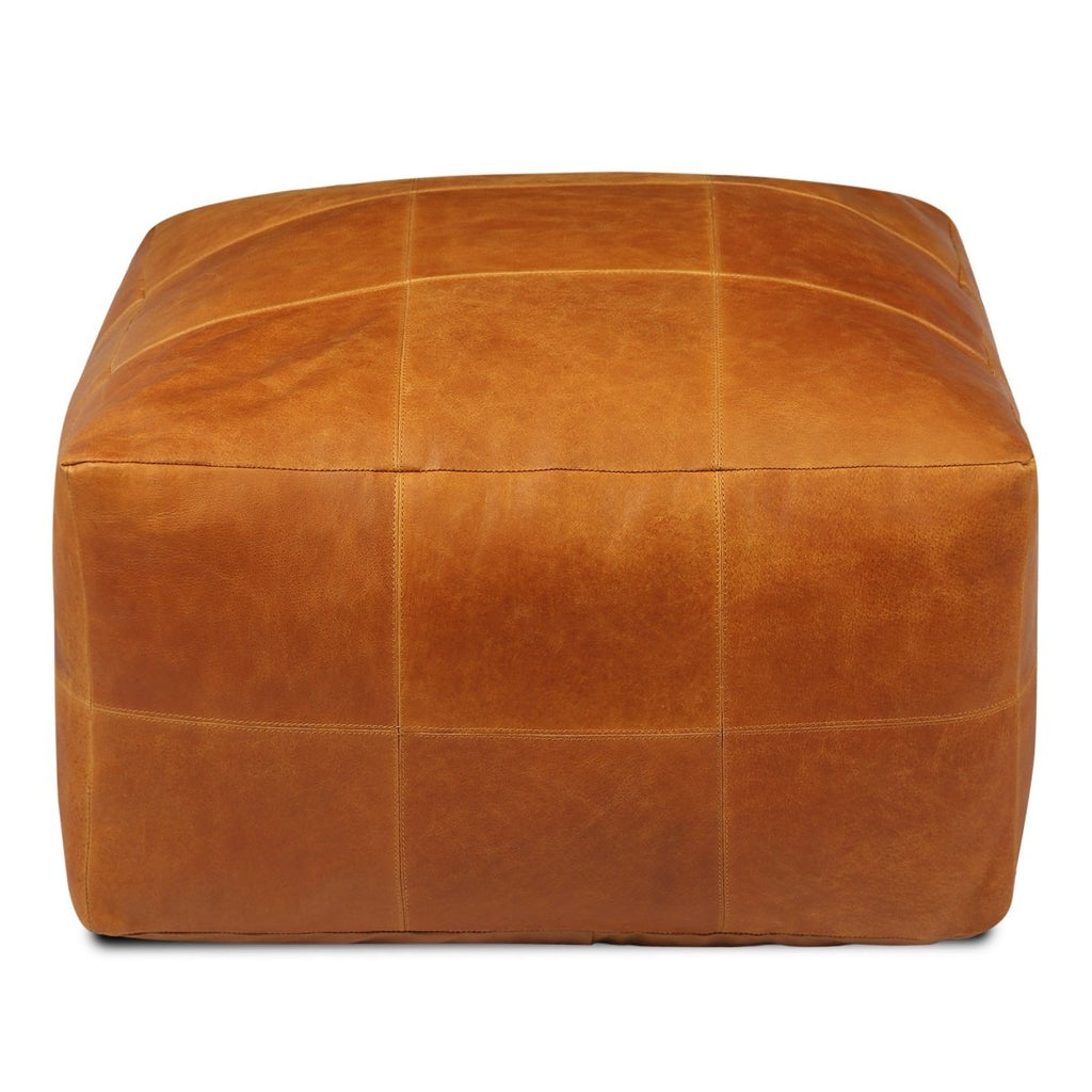 Tenna Pouf 75x75x45 cm - Cognacbraun - FURNHOUSE