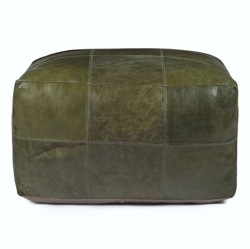Tenna Pouf 75x75x45 cm - Olivgrün - FURNHOUSE