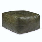 Tenna Pouf 75x75x45 cm - Olivgrün - FURNHOUSE