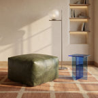 Tenna Pouf 75x75x45 cm - Olivgrün - FURNHOUSE