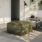 Tenna Pouf 75x75x45 cm - Olivgrün - FURNHOUSE