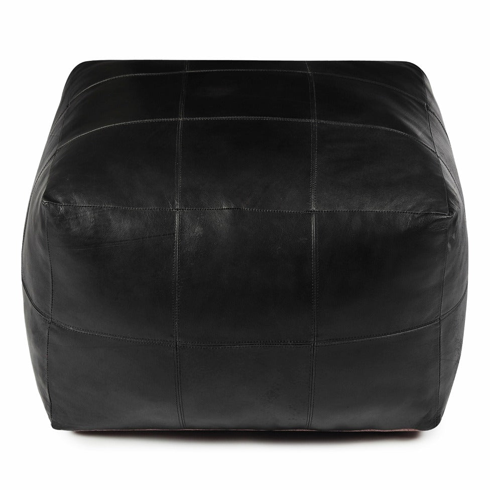 Tenna Pouf 75x75x45 cm - Schwarz - FURNHOUSE