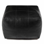 Pouf Tenna 75 x 75 cm Schwarz von vorne