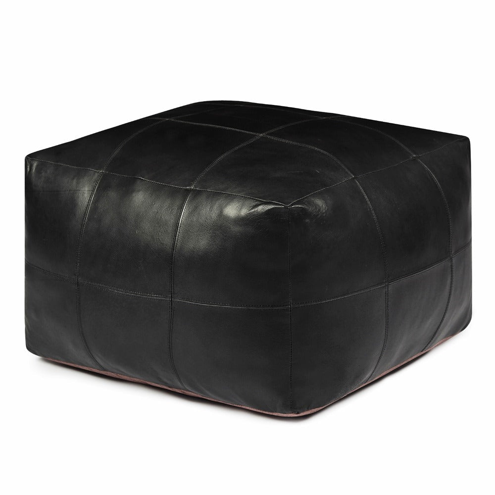 Tenna Pouf 75x75x45 cm - Schwarz - FURNHOUSE