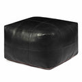Pouf Tenna 75 x 75 cm Schwarz schräg von vorne