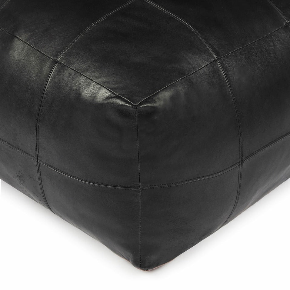 Tenna Pouf 75x75x45 cm - Schwarz - FURNHOUSE