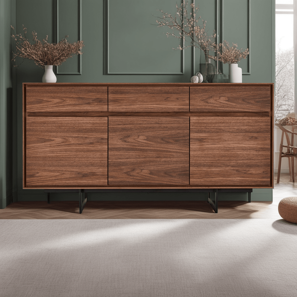 Tokyo Sideboard mit 3 Türen - 155 cm breit - Amerikanische Walnuss - FURNHOUSE